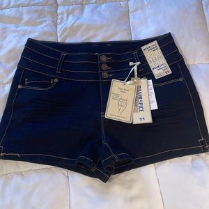 Blue Spice High Waist Jean Shorts